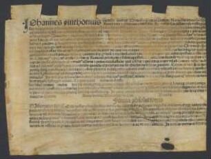 Ablassbrief zum besten des Kampfes gegen die Türken. 1487