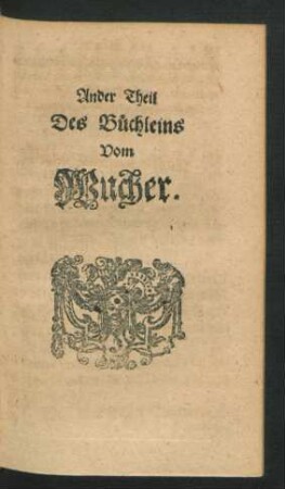 Ander Theil Des Büchleins Vom Wucher.