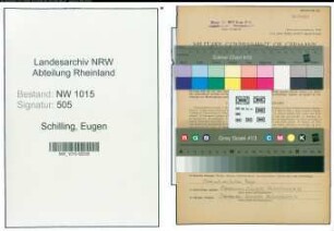 Entnazifizierung Eugen Schilling , geb. 17.07.1892 (Kaufmaennischer Angestellter)
