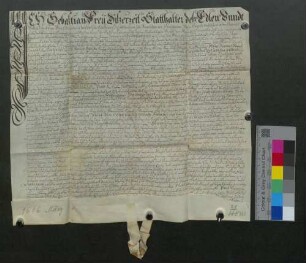 Johann Wilhelm Hausser wird der Kartause bei Freiburg 2.200 Gulden, verzinslich mit 110 Gulden, schuldig.