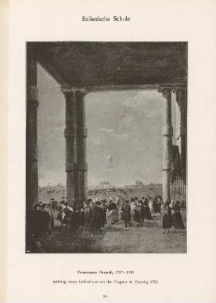 Aufstieg eines Luftballons vor der Dogana in Venedig 1783
