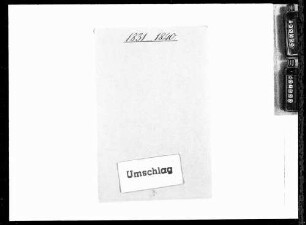 Stellen und Personal (1831-1840)
