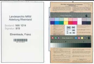 Entnazifizierung Franz Ehrentrauts , geb. 22.06.1909 (Tischlermeister)