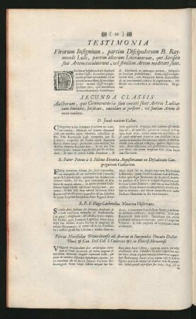 Testimonia Virorum Insignium, partim Discipulorum B. Raymundi Lulli, partim aliorum Literatorum, qui Scriptis suis Artem excoluerunt, vel similem Artem meditati sunt