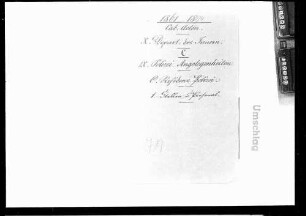 Stellen und Personal (1861-1894)