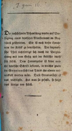 Allgemeine Bibliothek für Staatskunst, Rechtswissenschaft und Critik : hrsg. von den angesehensten Gelehrten Deutschlands. 7, 7. 1809(?)