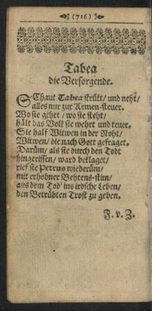 Tabea die Versorgende.