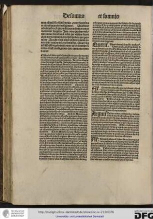 Istud est secundum capitulum huius libri in quo philosophus determinat de somno quid est quedam passio contingens in somno.
