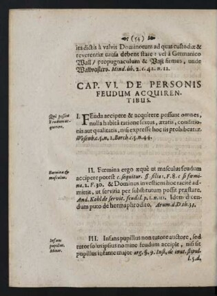 Cap. VI. De Personis Feudum Acquirentibus.