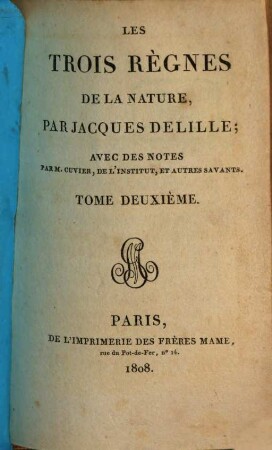 Les trois règnes de la nature, 2