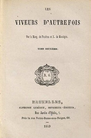 Les viveurs d'autrefois, 2