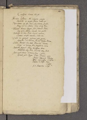 Johann Benedikt Carpzov II.: Carmen