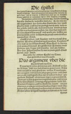 Das argument uber die Epistel Pauli tzu Tito.