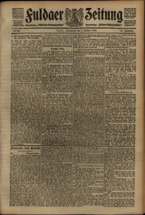 Ausgabe vom Donnerstag, den 01. Oktober 1908.
