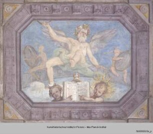 Allegorie der Zeit mit Jahreszeiten und Tageszeiten, Genreszenen und Landschaftsdarstellungen : Deckenfresken der Sala Terrena