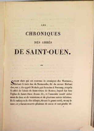 Chronique des Abbés de Saint-Quen de Rouen