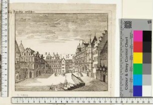 Heidelberg, Schlosshof von Süden mit Blick auf den Friedrichsbau