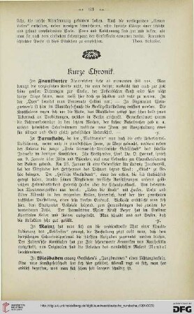 Kurze Chronik