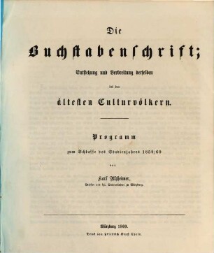 Programm : zum Schlusse des Studienjahres .... 1859/60
