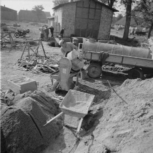 Wessin - ein Dorf in Mecklenburg. Baustelle