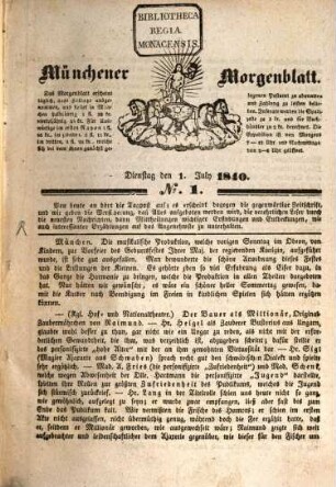 Münchener Morgenblatt. 1840,7/9