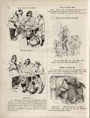 "Auch eine Ueberraschung" "Verkannte Bauerntracht" "Schwer glaublich"