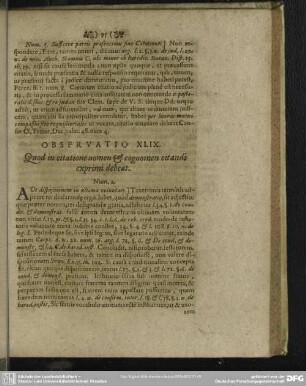 Observatio XLIX. Quod in citatione nomen & cognomen citandi exprimi debeat