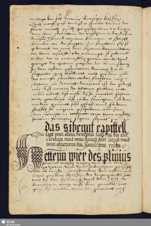 das sibennt capittell sagtt vonn allenn Kriechenn kaysernn bis auff Carolum