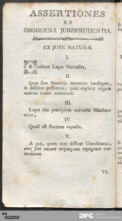 Assertiones Ex Omnigena Jurisprudentia.