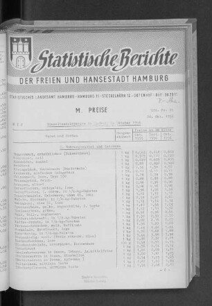 Einzelhandelspreise in Hamburg im Oktober 1956 : Lfd. Nr. 28