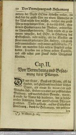 Cap. II. Von Vermehrung und Besaamung derer Pflantzen