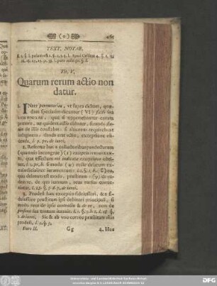 Tit. V. Quarum rerum actio non datur.