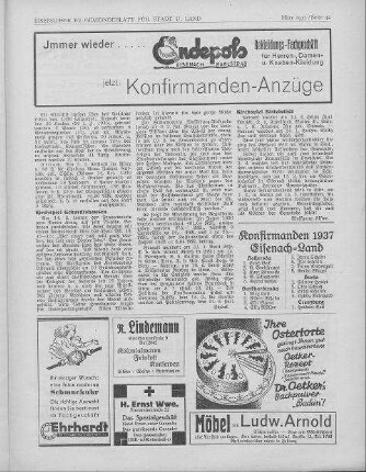 Konfirmanden 1937 Eisenach-Land