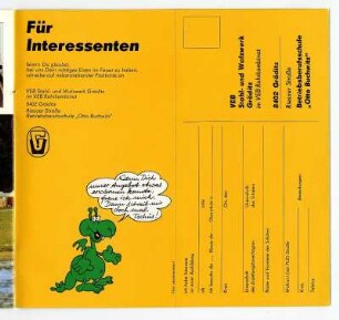 Prospekt: VEB Stahl- und Walzwerk Gröditz