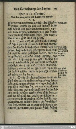 Das XXV. Capitel. Von den wucherern und deroselben gewerb