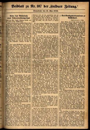 Ausgabe vom Samstag, den 12. Mai 1883.