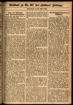 Ausgabe vom Samstag, den 12. Mai 1883.