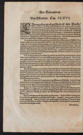 Von Pflaumen. Cap. CLXVI.