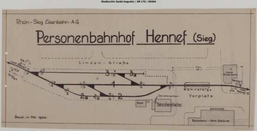 Hennef Personenbahnhof: Gleisplan