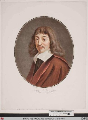 Bildnis René Descartes (lat. Renatus Cartesius)