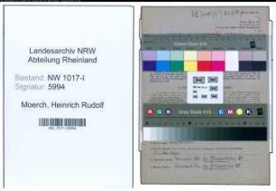 Entnazifizierung Heinrich Rudolf Moerch , geb. 11.07.1909 (Kaufmann)