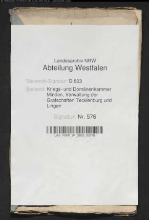 Erbverpachtung einiger Grundstücke von Johann tor Mollens Stätte zu Wersen an den Kammerfreien Meinershagen und den Erbmühlenpächter Diekmann daselbst