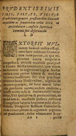 Diqdûq lešôn haq-qodeš, 3. Grammaticae Ebraicae Pars Tertia, complectens commutationes literarum & vocalium cognatarum, itemq[ue] irregularium ...