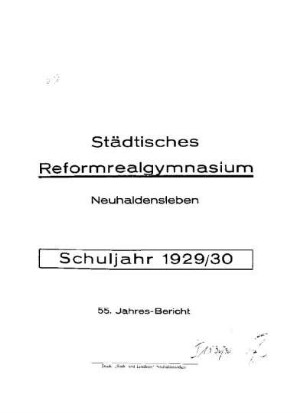 1929/30: Schuljahr ... - 1929/30