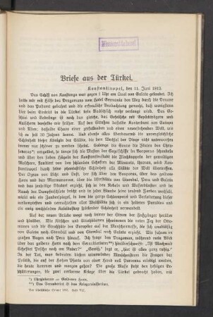 Briefe aus der Türkei