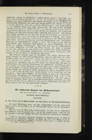 ¬Die¬ modernen Gegner der Willensfreiheit : (Fortsetzung)
