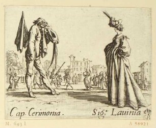 Cap. Cerimonia und Sig.a Lavinia., Blatt 2 aus der Serie "Balli di Sfessania"
