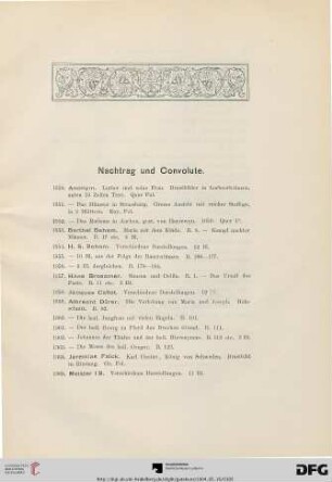 Nachtrag und Convolute (Nr. 1350-1388)