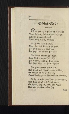 Schluß-Rede.