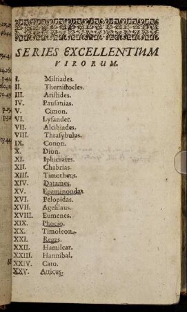 Series Excellentium Virorum